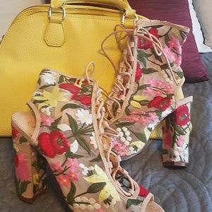 Floral booties